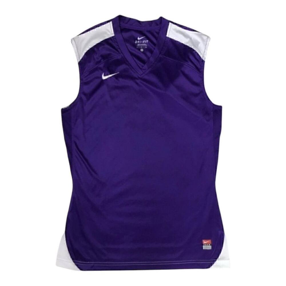 Nike Purple Sleeveless Athletic Top purple white shirt woman size small summer